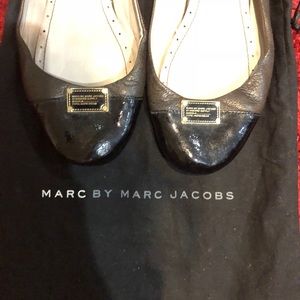 Marc Jacobs ballerina flat workwear Business pick shoes leather patent cap